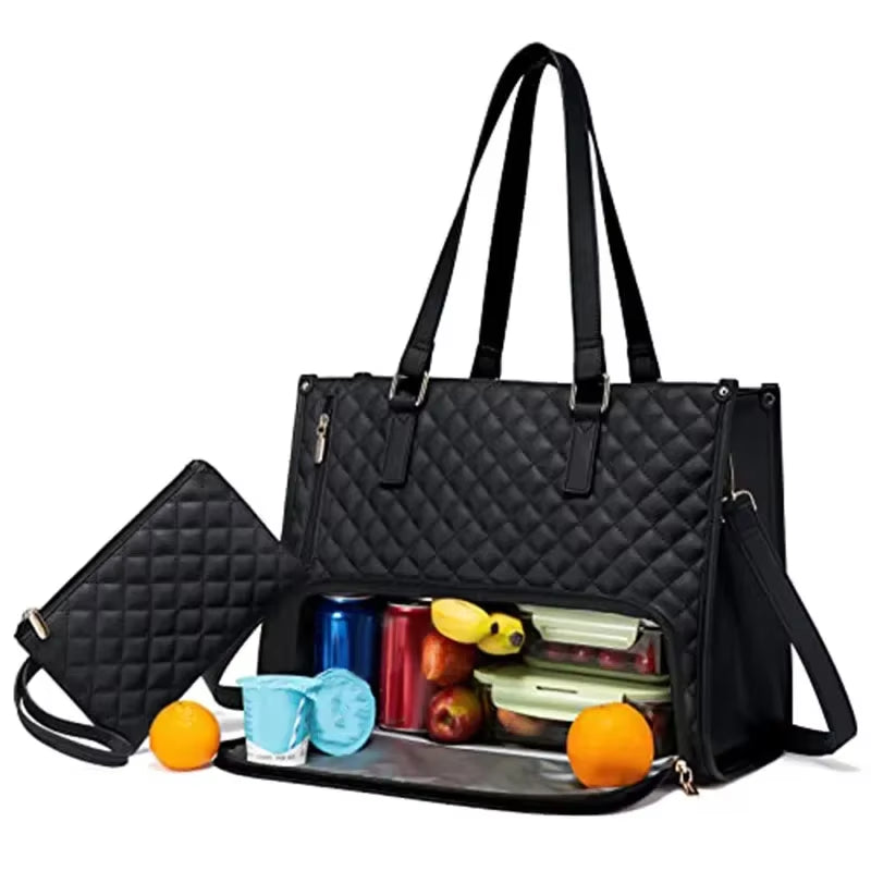 Portable Lunch Tote Bag for Women Multi Purpose Insulated Lunch Shoulder Pouch Makeup Bag Durable Waterproof Travel Bag 2025 New