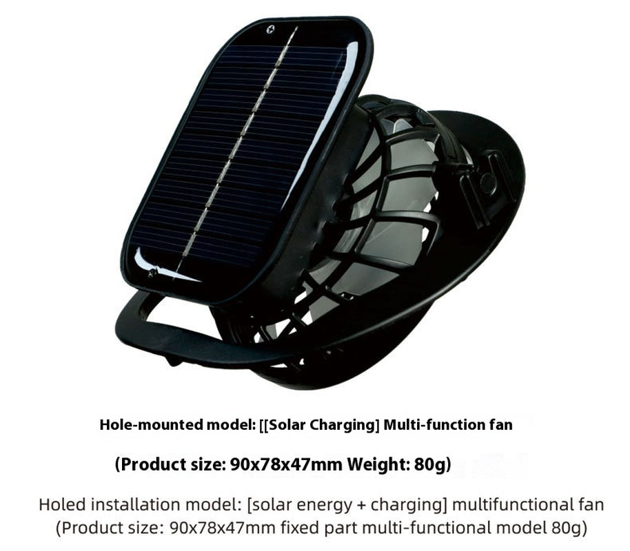 Outdoor Solar Rechargeable Wide Brim Fan Hat